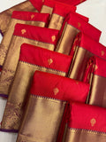 Premium Semi Kanchipuram Silk Saree - Kanjeevaram Silk Mandir