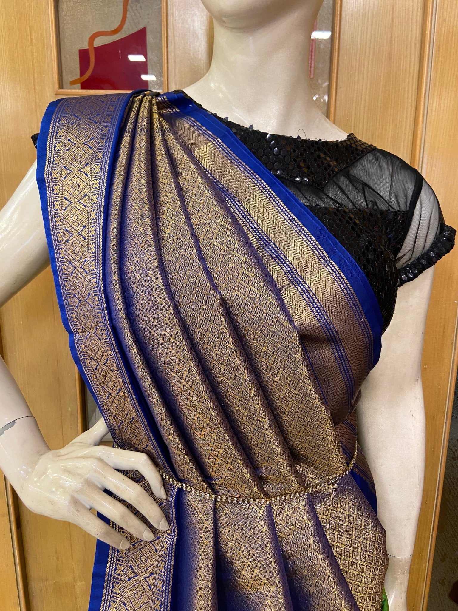 Premium Semi Kanchipuram Silk Saree - Kanjeevaram Silk Mandir