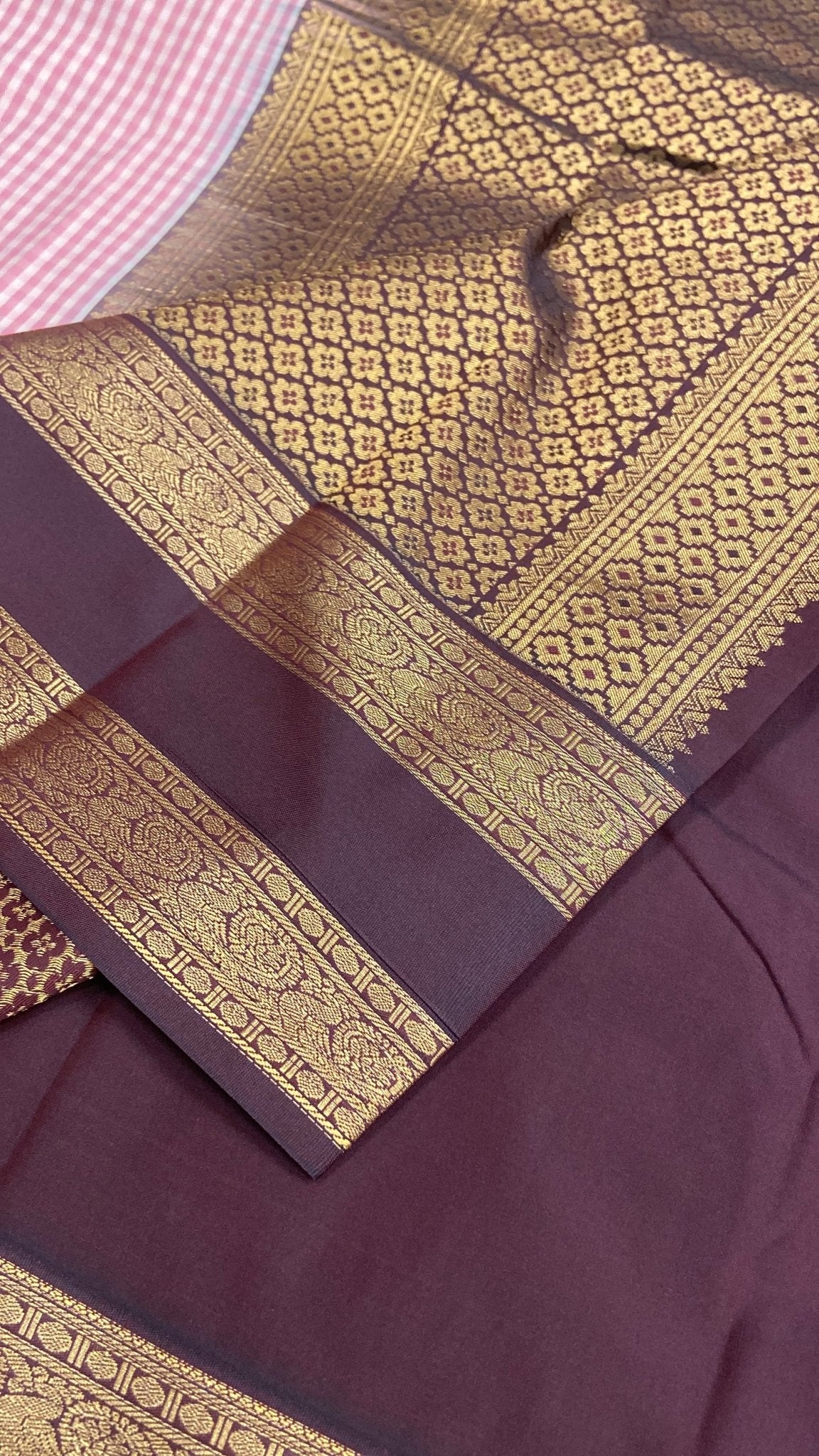 Premium Semi Kanchipuram Silk Saree In Grameen Checks Saree - Kanjeevaram Silk Mandir