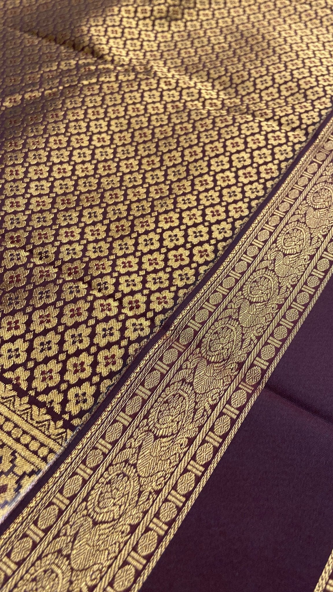 Premium Semi Kanchipuram Silk Saree In Grameen Checks Saree - Kanjeevaram Silk Mandir