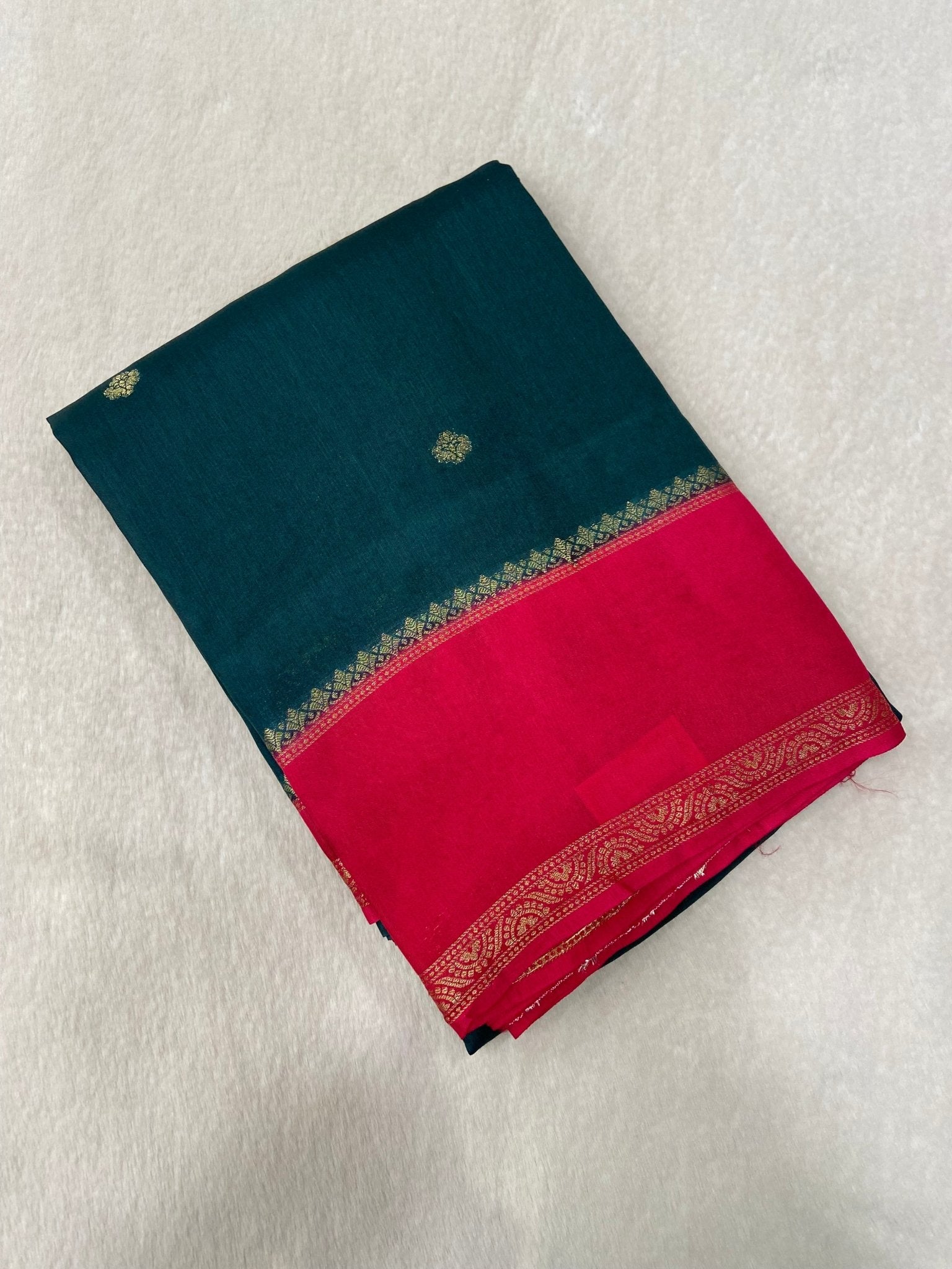 Premium Semi Kolkata Crepe Silk Saree - Kanjeevaram Silk Mandir