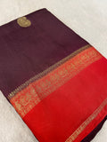Premium Semi Kolkata Crepe Silk Saree - Kanjeevaram Silk Mandir