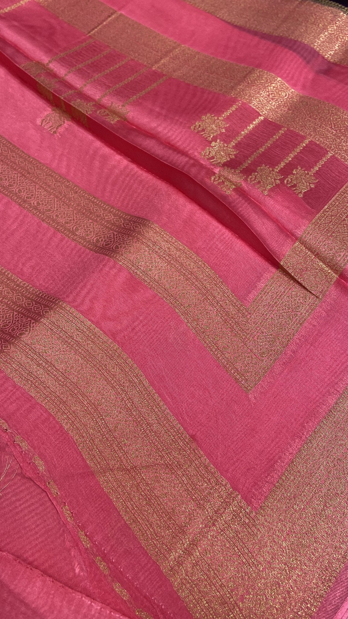 Premium Semi Kolkata Crepe Silk Saree - Kanjeevaram Silk Mandir