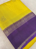 Premium Semi Kolkata Crepe Silk Saree - Kanjeevaram Silk Mandir
