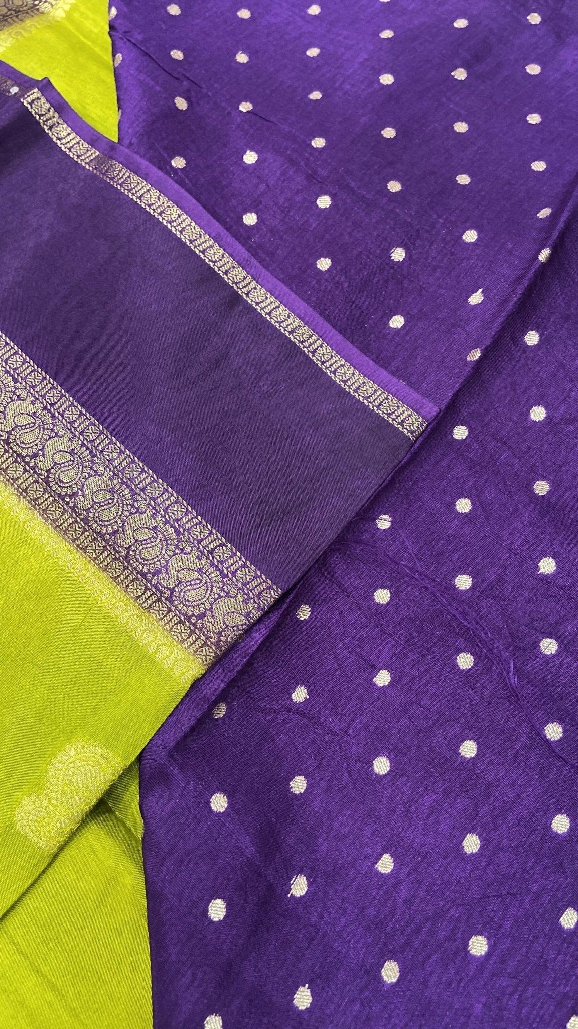Premium Semi Kolkata Crepe Silk Saree - Kanjeevaram Silk Mandir