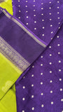 Premium Semi Kolkata Crepe Silk Saree - Kanjeevaram Silk Mandir