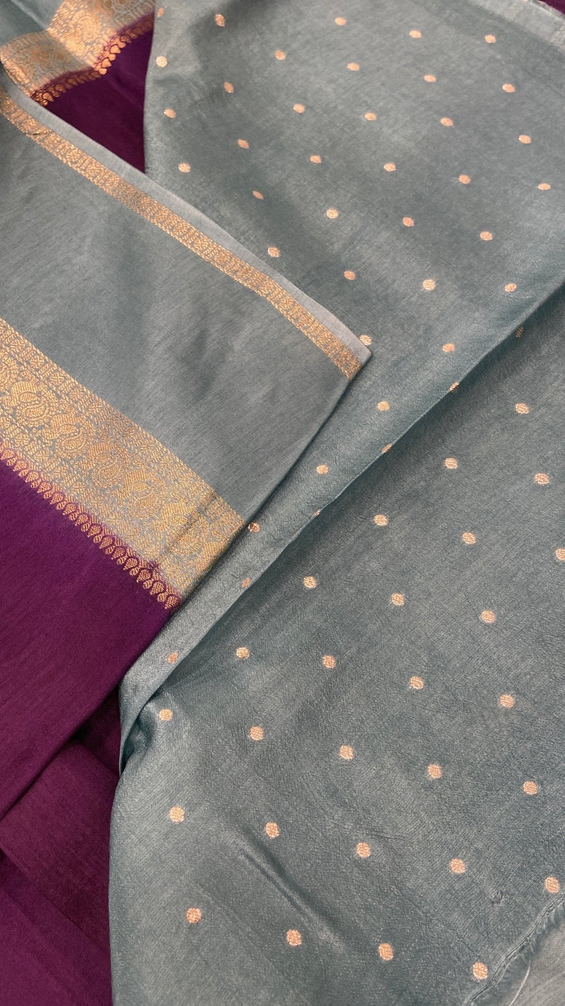 Premium Semi Kolkata Crepe Silk Saree - Kanjeevaram Silk Mandir