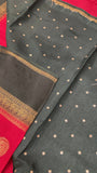 Premium Semi Kolkata Crepe Silk Saree - Kanjeevaram Silk Mandir
