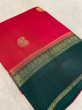 Premium Semi Kolkata Crepe Silk Saree - Kanjeevaram Silk Mandir