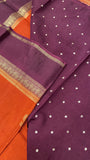 Premium Semi Kolkata Crepe Silk Saree - Kanjeevaram Silk Mandir