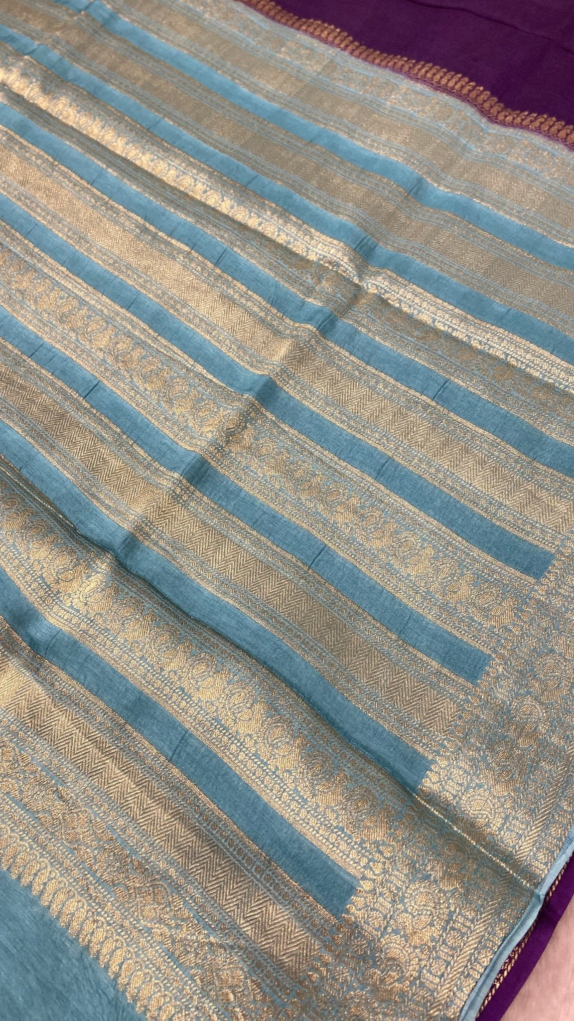 Premium Semi Kolkata Crepe Silk Saree - Kanjeevaram Silk Mandir