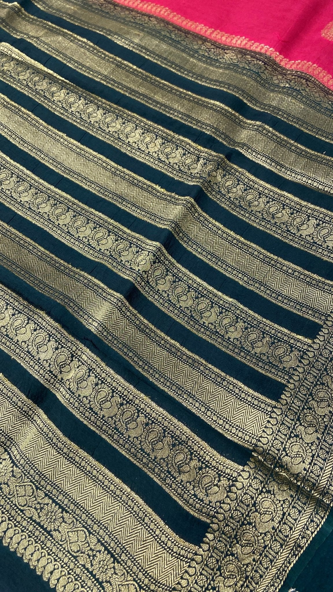 Premium Semi Kolkata Crepe Silk Saree - Kanjeevaram Silk Mandir
