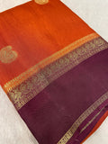 Premium Semi Kolkata Crepe Silk Saree - Kanjeevaram Silk Mandir