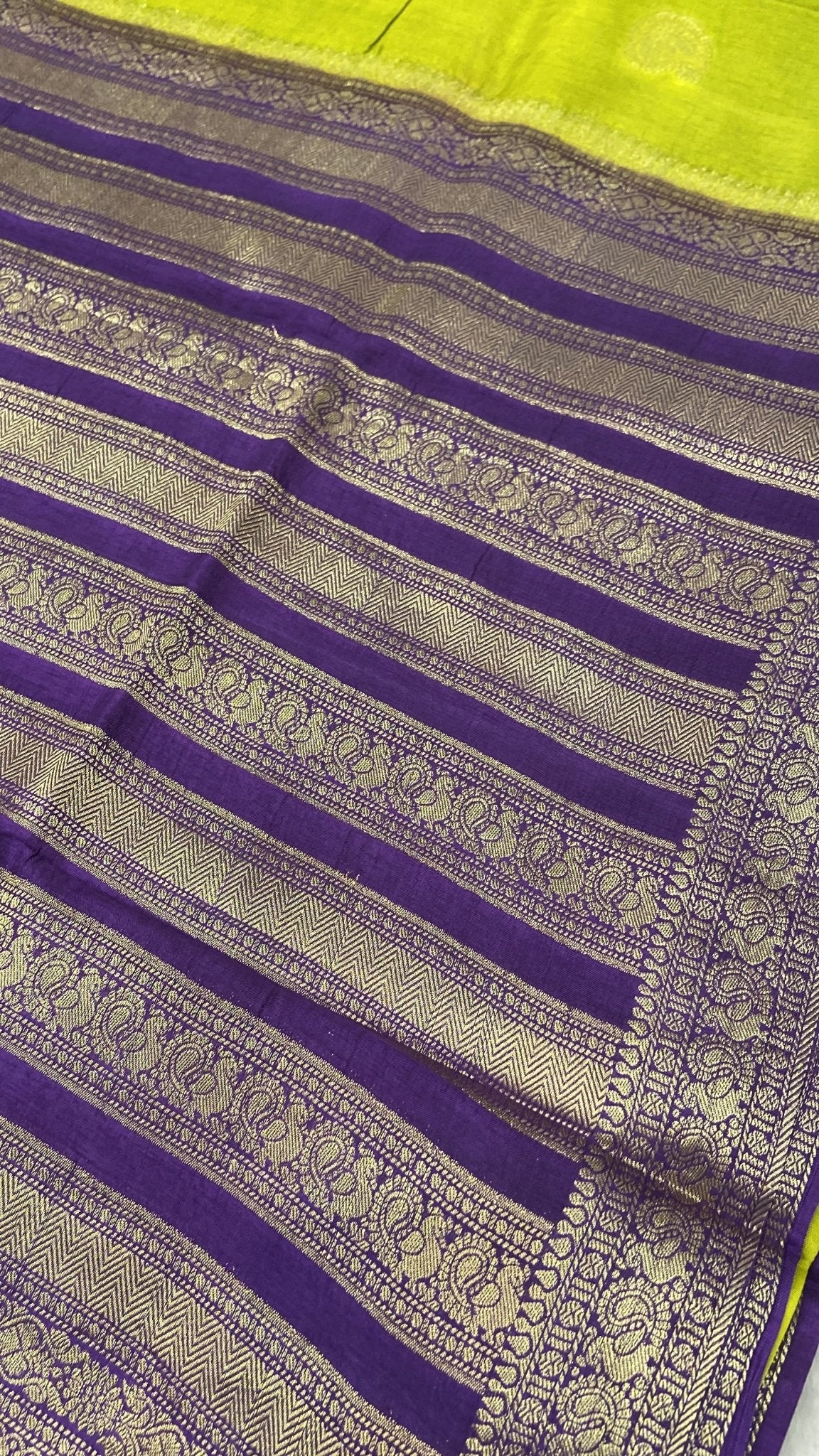 Premium Semi Kolkata Crepe Silk Saree - Kanjeevaram Silk Mandir