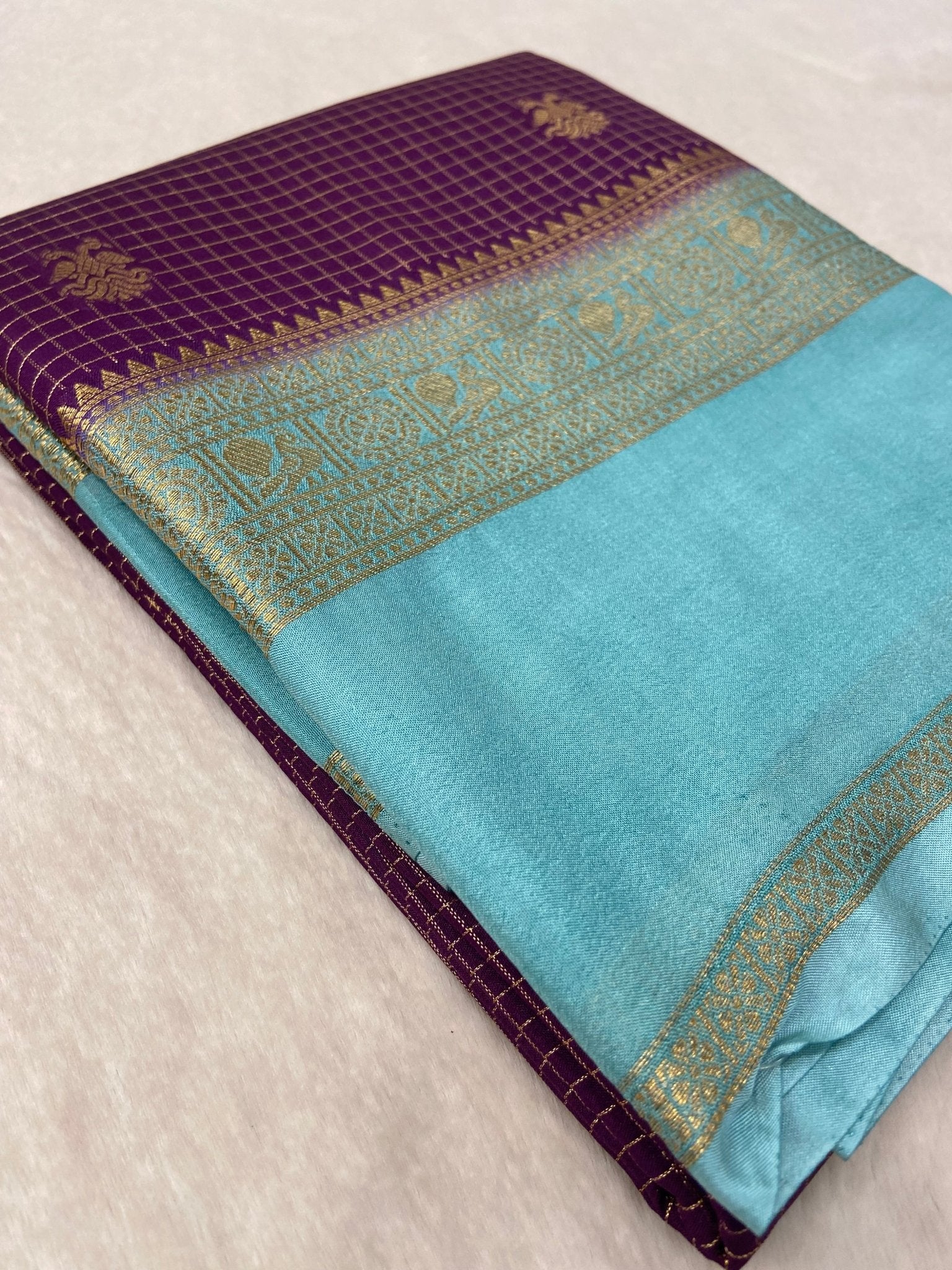 Premium Semi Mysore Crepe Silk Saree - Kanjeevaram Silk Mandir