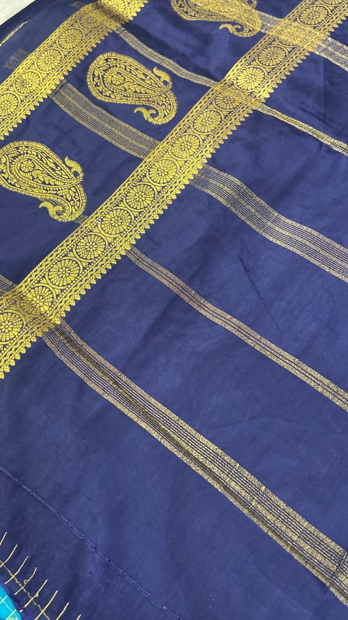 Premium Semi Mysore Crepe Silk Saree - Kanjeevaram Silk Mandir