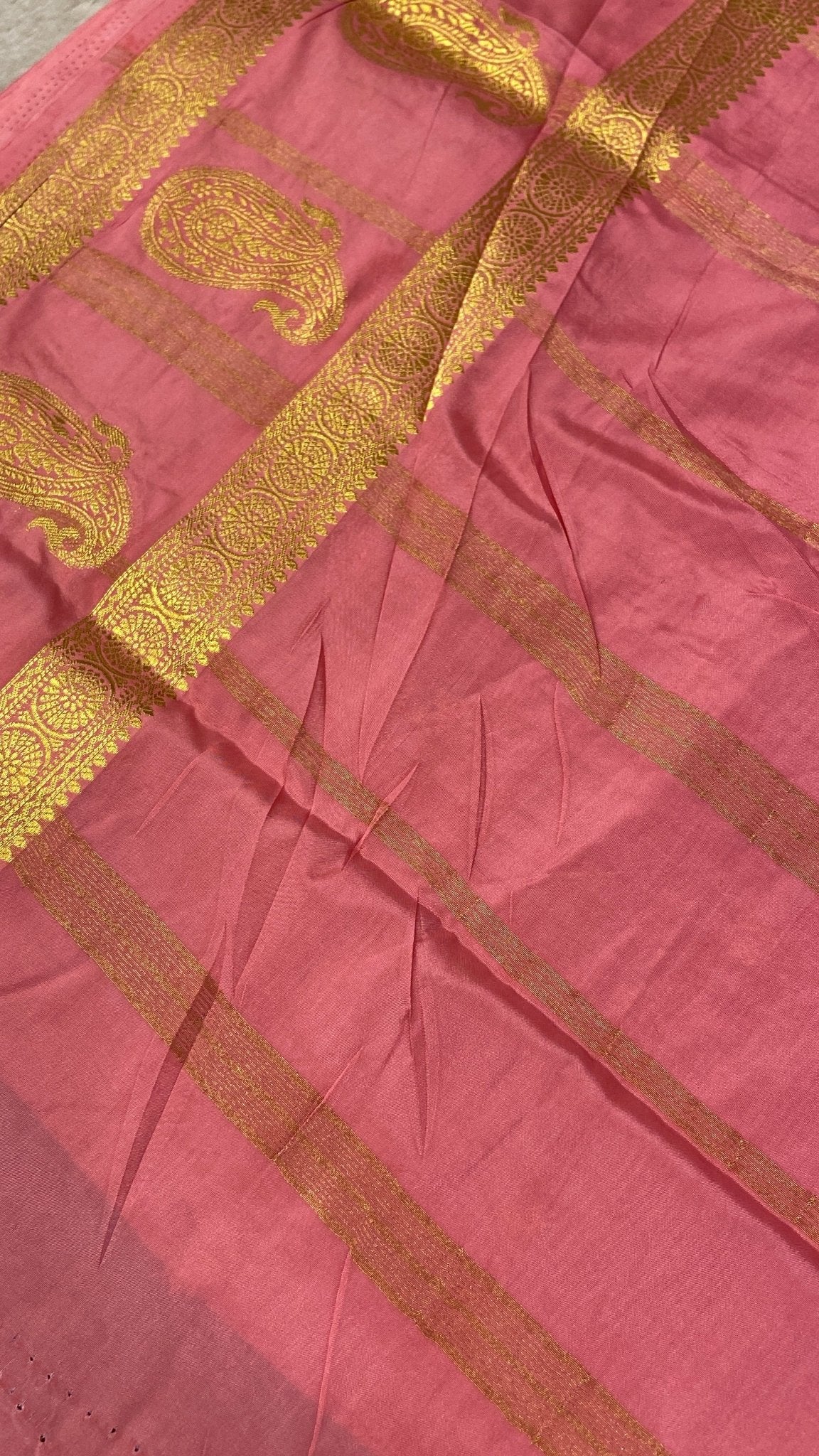 Premium Semi Mysore Crepe Silk Saree💜 - Kanjeevaram Silk Mandir