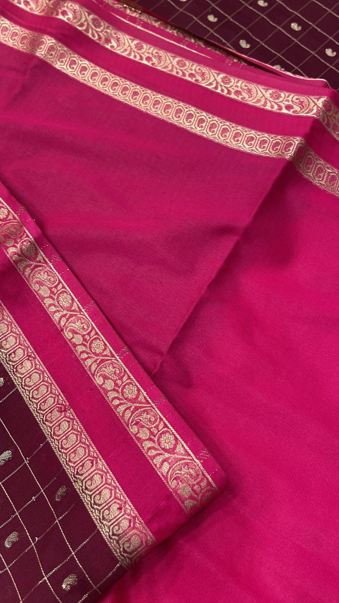Premium Semi Mysore Crepe Silk Saree - Kanjeevaram Silk Mandir