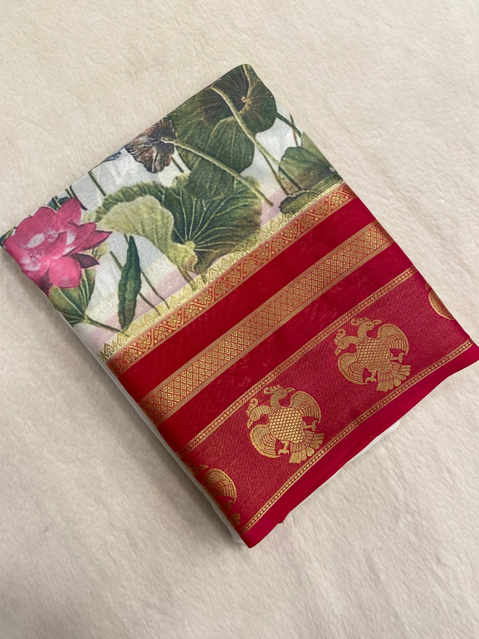 Premium Semi Mysore Crepe Silk Saree - Kanjeevaram Silk Mandir
