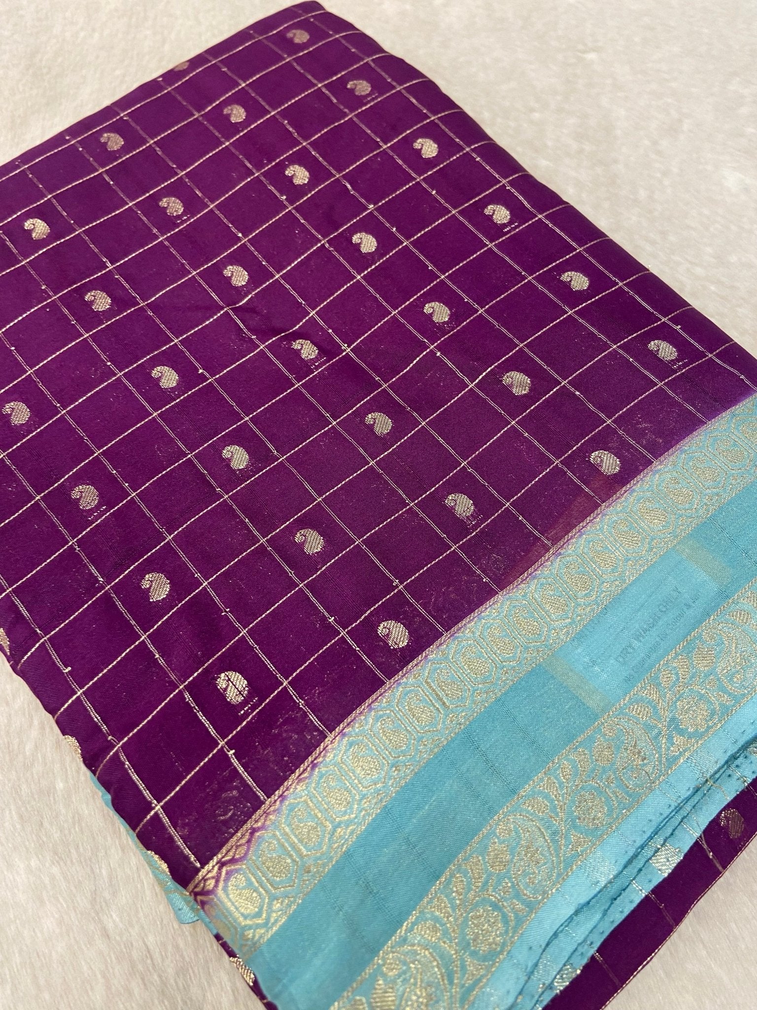 Premium Semi Mysore Crepe Silk Saree - Kanjeevaram Silk Mandir