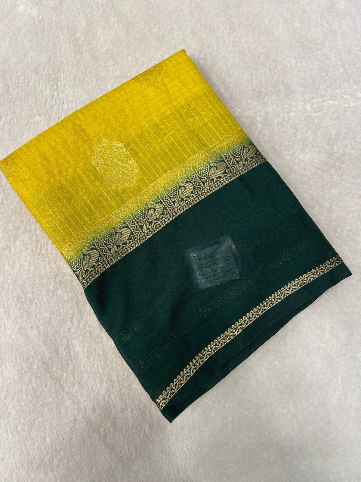 Premium Semi Mysore Crepe Silk Saree - Kanjeevaram Silk Mandir