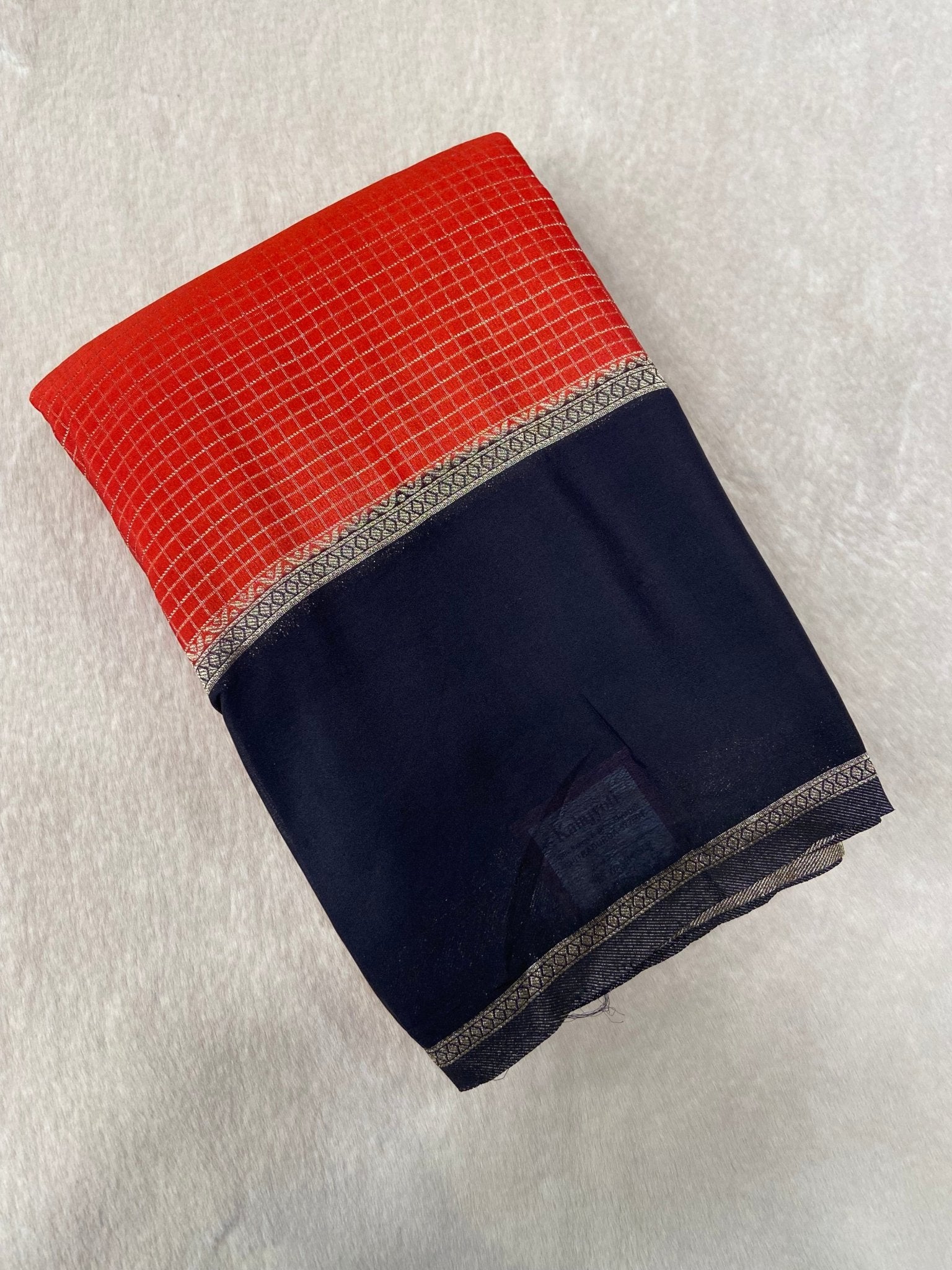 Premium Semi Mysore Crepe Silk Saree - Kanjeevaram Silk Mandir