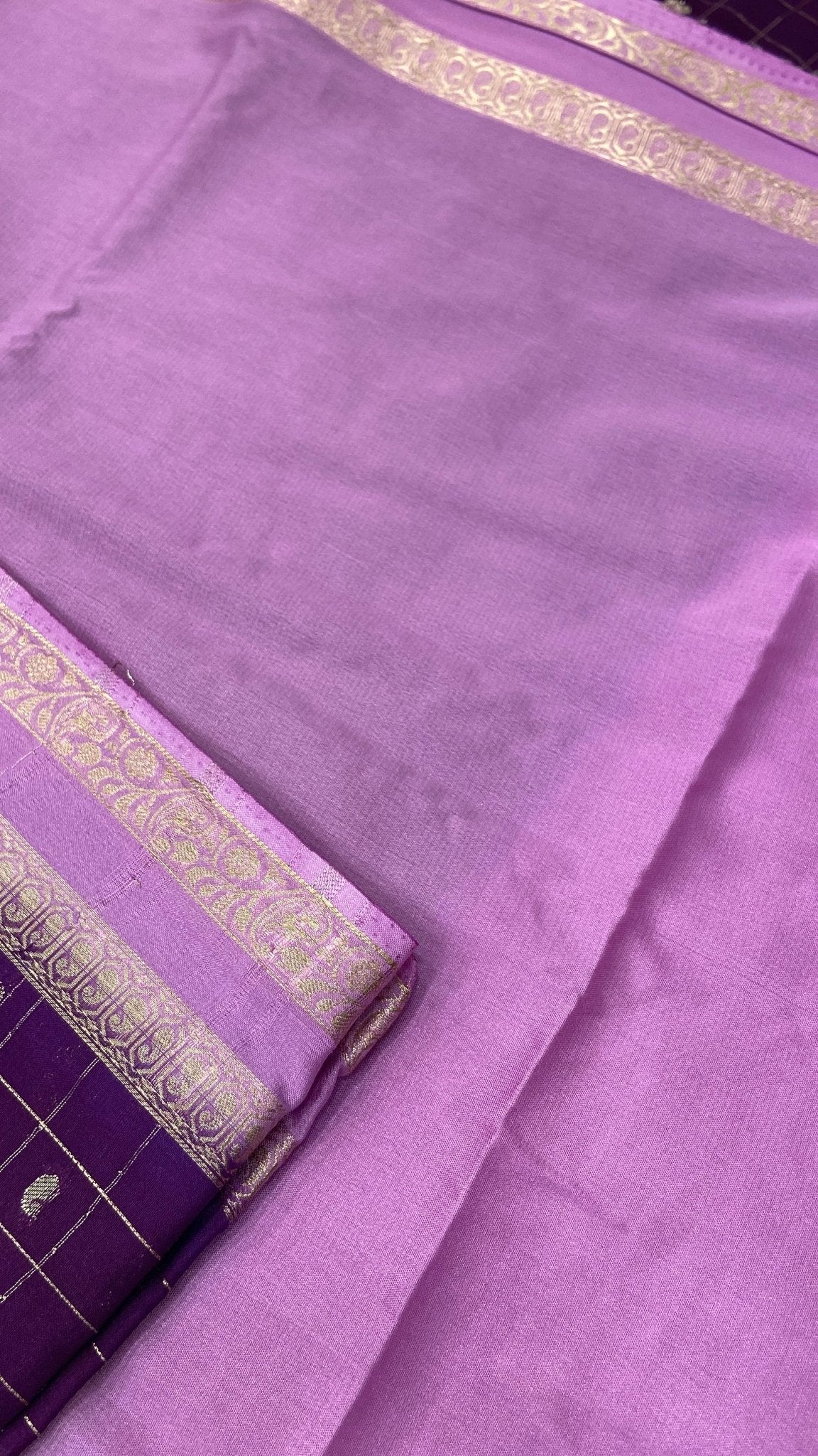 Premium Semi Mysore Crepe Silk Saree - Kanjeevaram Silk Mandir