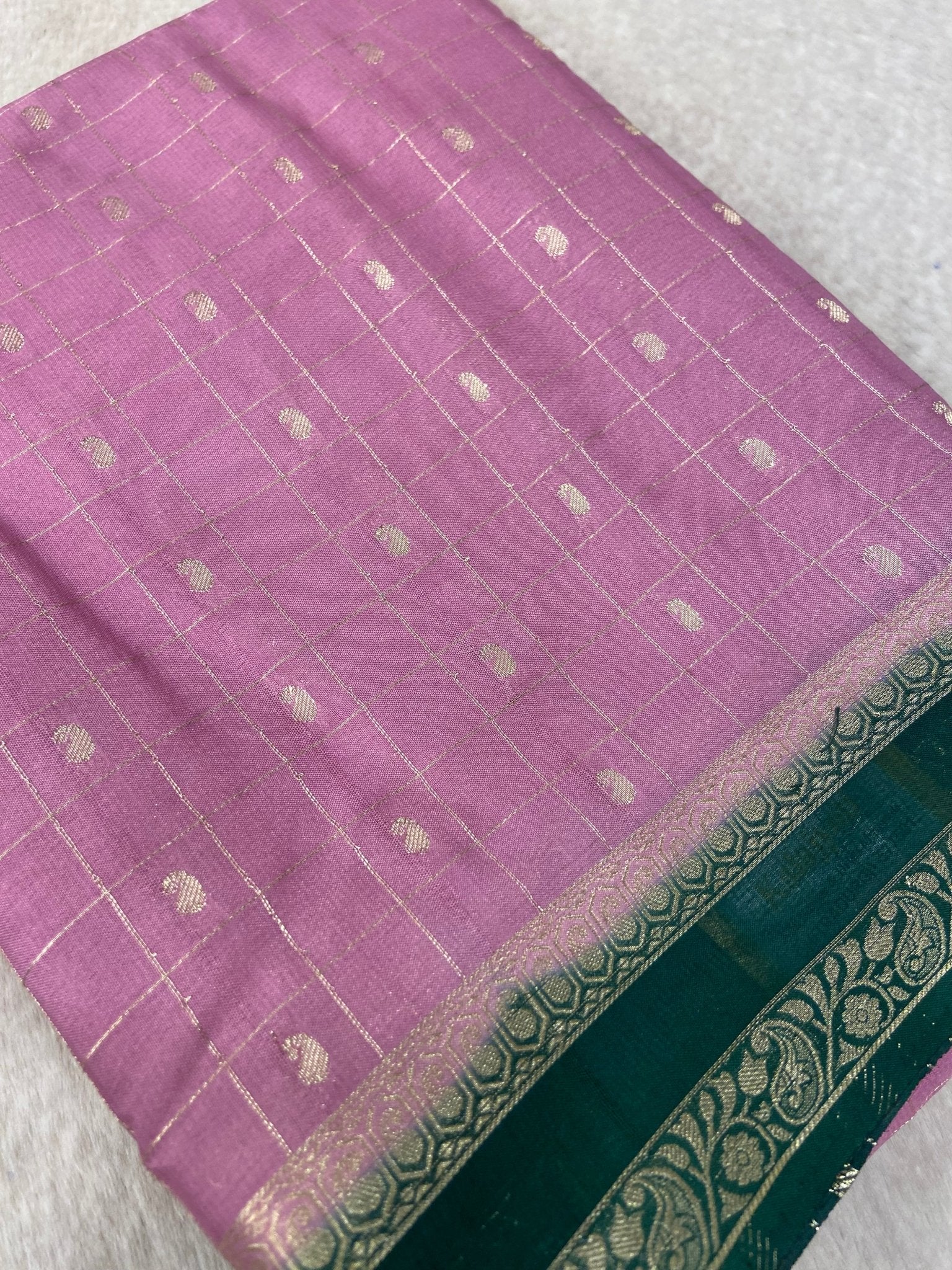 Premium Semi Mysore Crepe Silk Saree - Kanjeevaram Silk Mandir