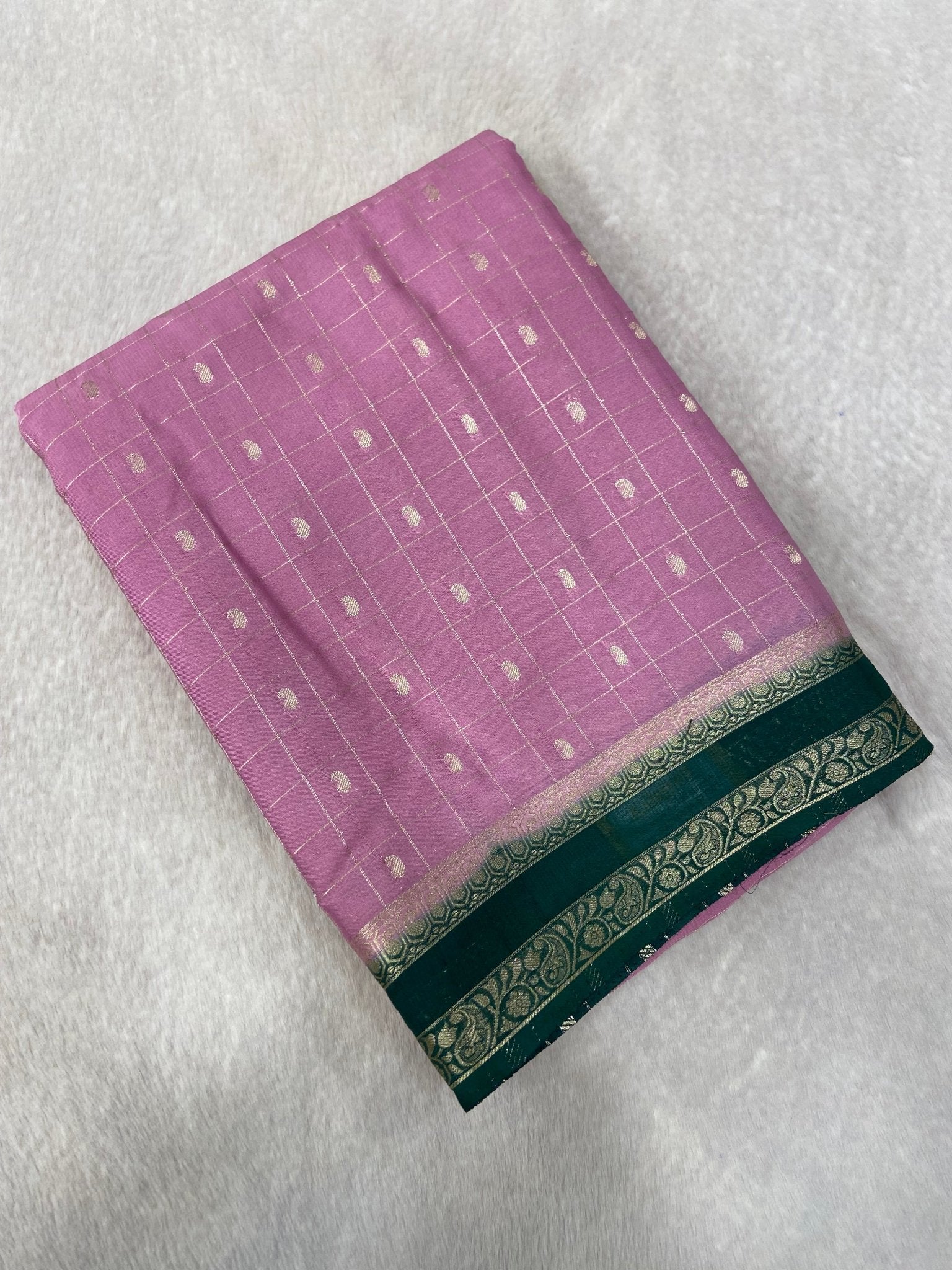 Premium Semi Mysore Crepe Silk Saree - Kanjeevaram Silk Mandir