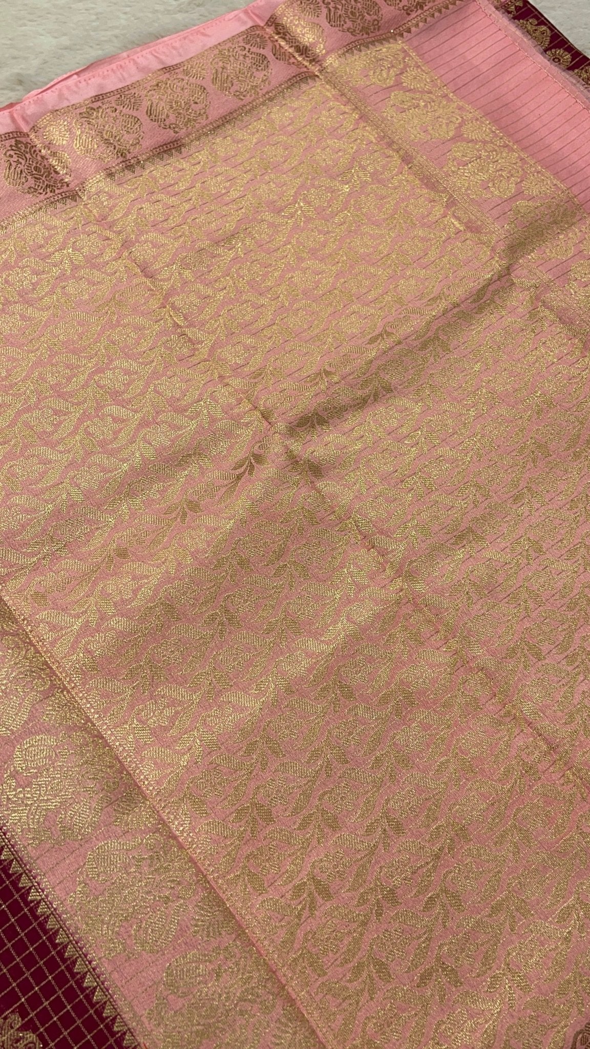 Premium Semi Mysore Crepe Silk Saree - Kanjeevaram Silk Mandir