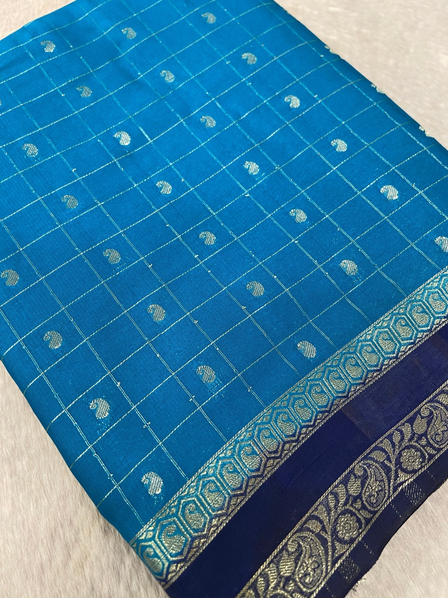 Premium Semi Mysore Crepe Silk Saree - Kanjeevaram Silk Mandir