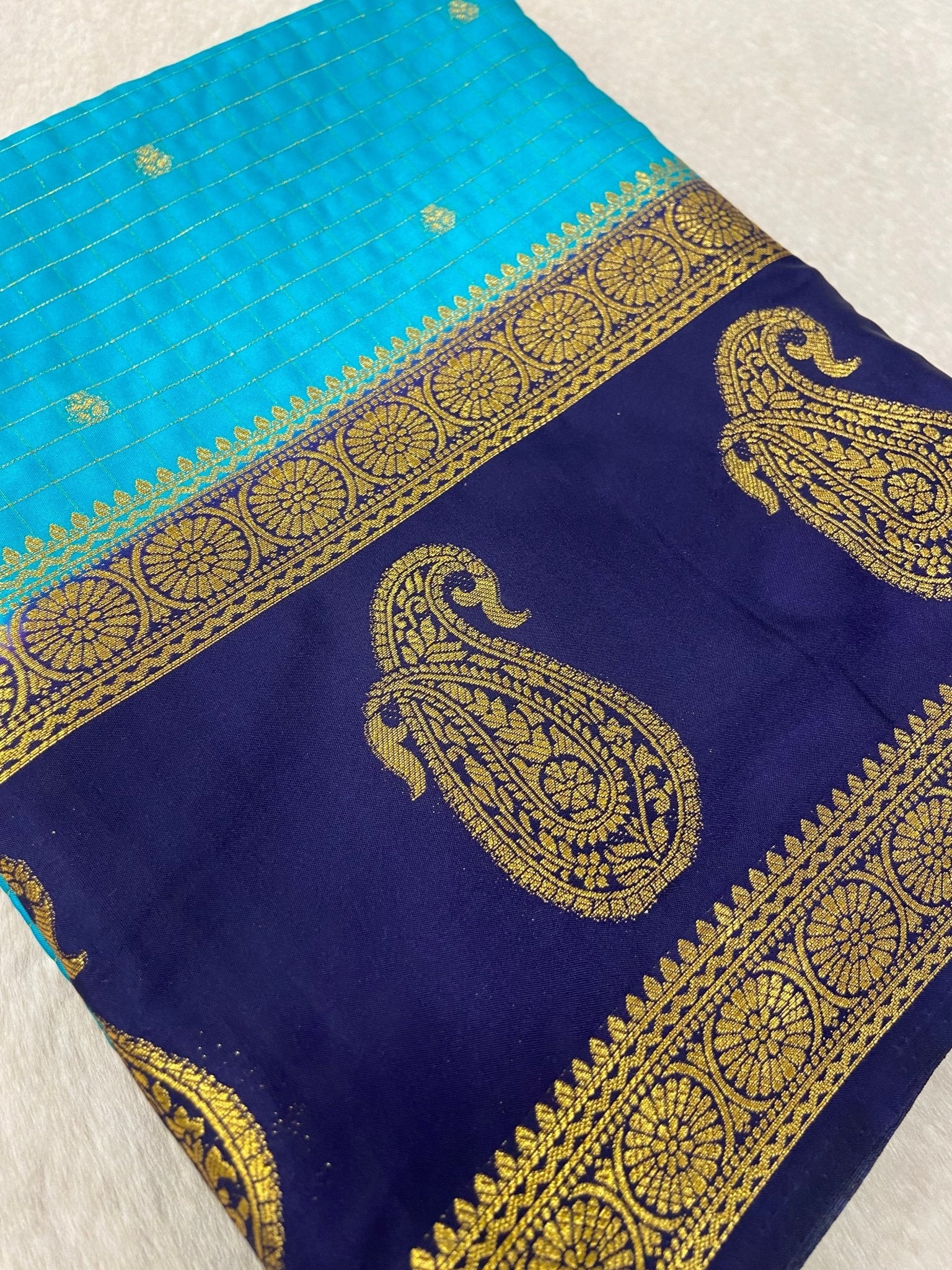 Premium Semi Mysore Crepe Silk Saree - Kanjeevaram Silk Mandir