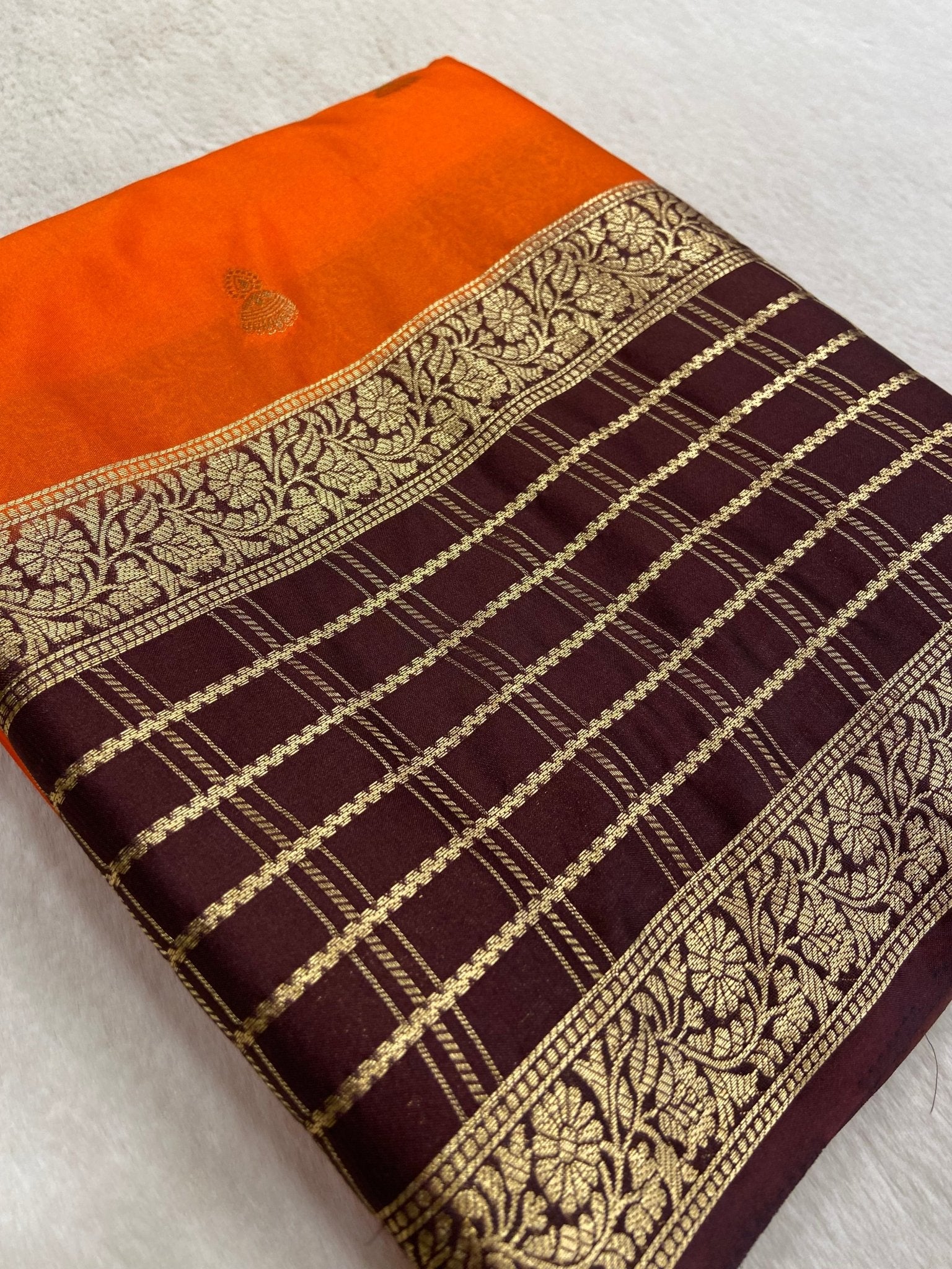 Premium Semi Mysore Crepe Silk Saree - Kanjeevaram Silk Mandir