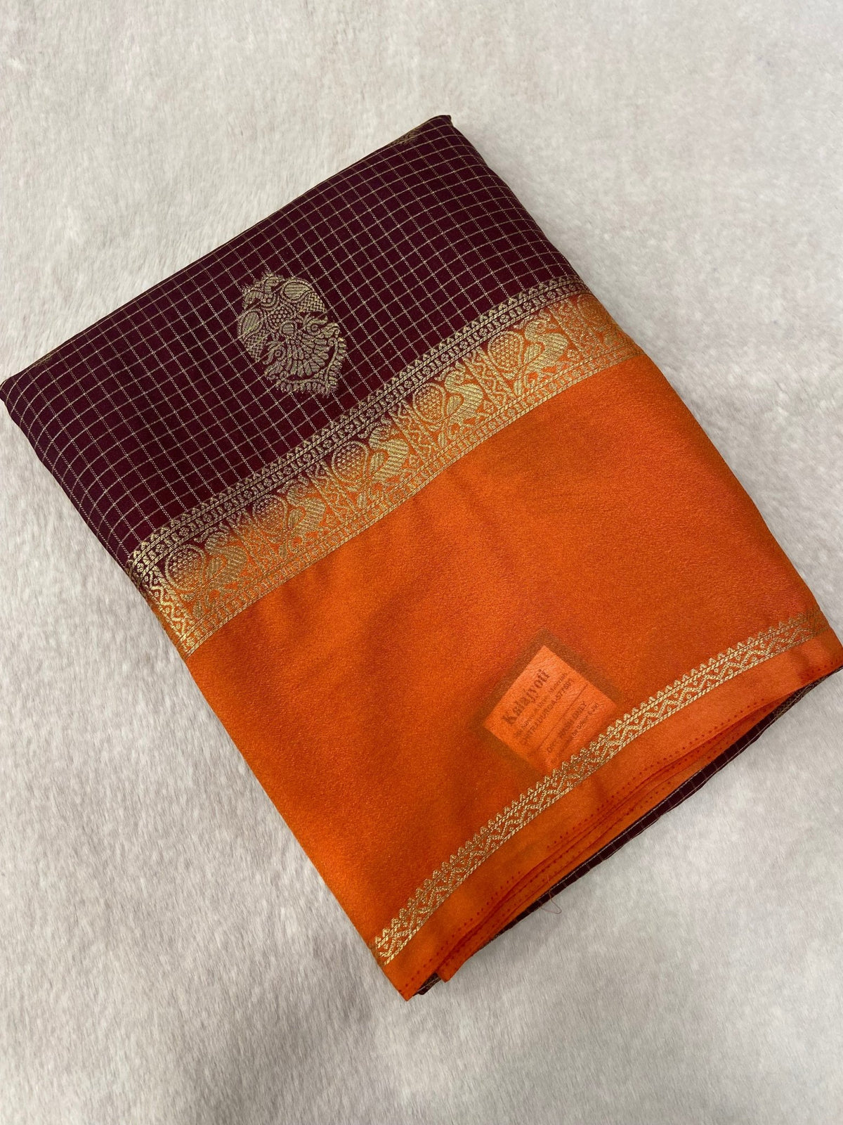 Premium Semi Mysore Crepe Silk Saree - Kanjeevaram Silk Mandir