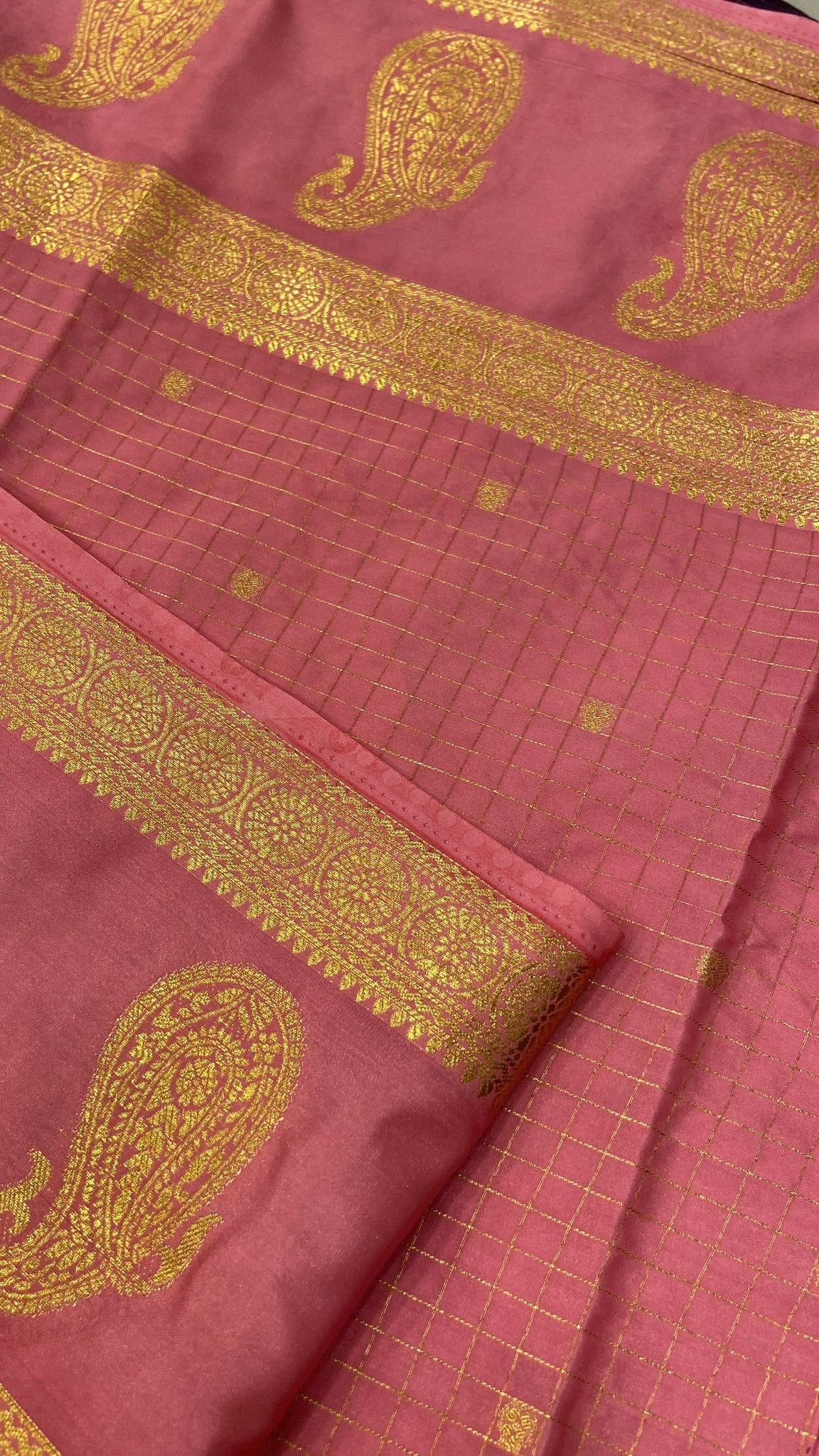 Premium Semi Mysore Crepe Silk Saree💜 - Kanjeevaram Silk Mandir