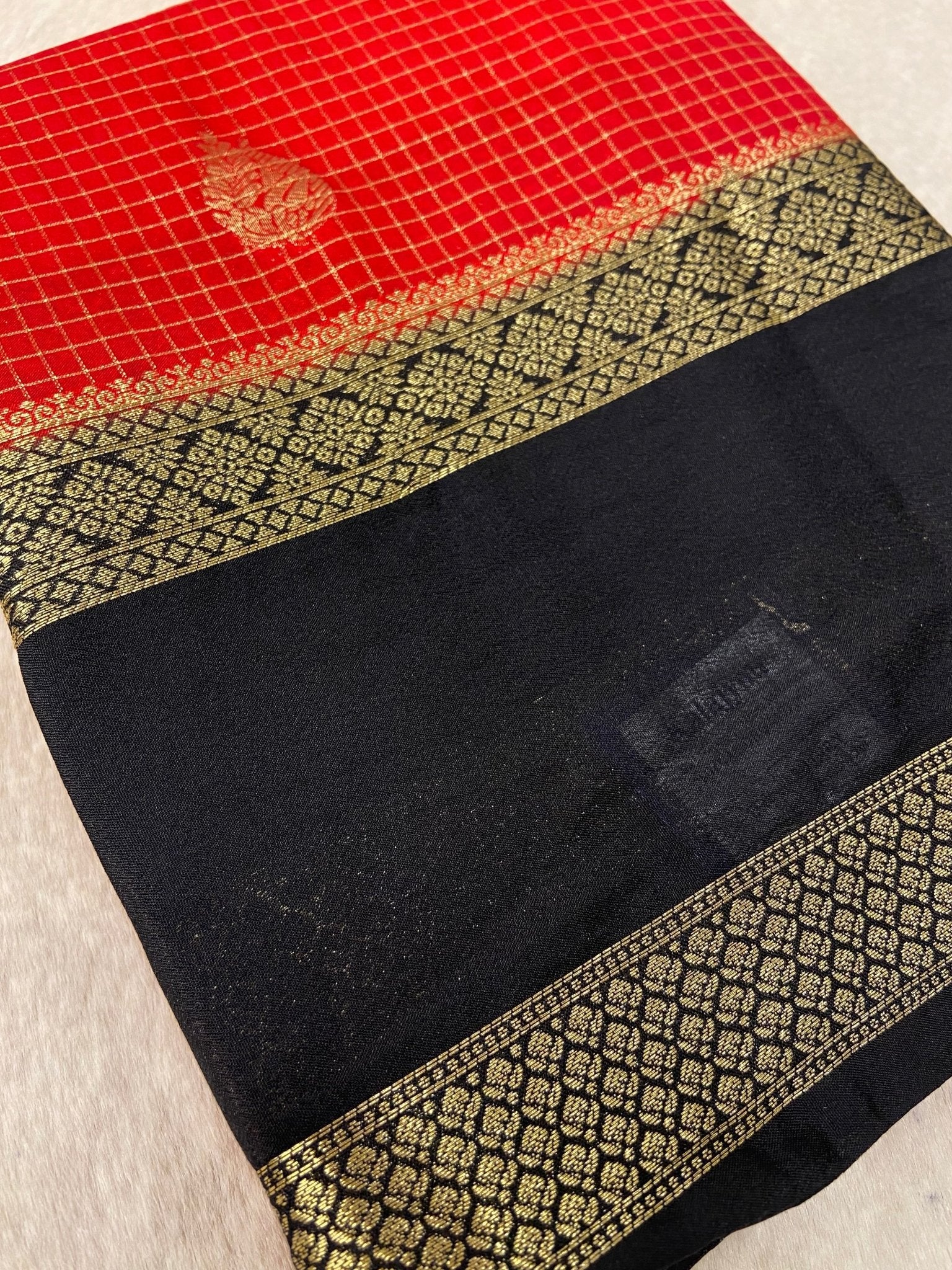 Premium Semi Mysore Crepe Silk Saree - Kanjeevaram Silk Mandir