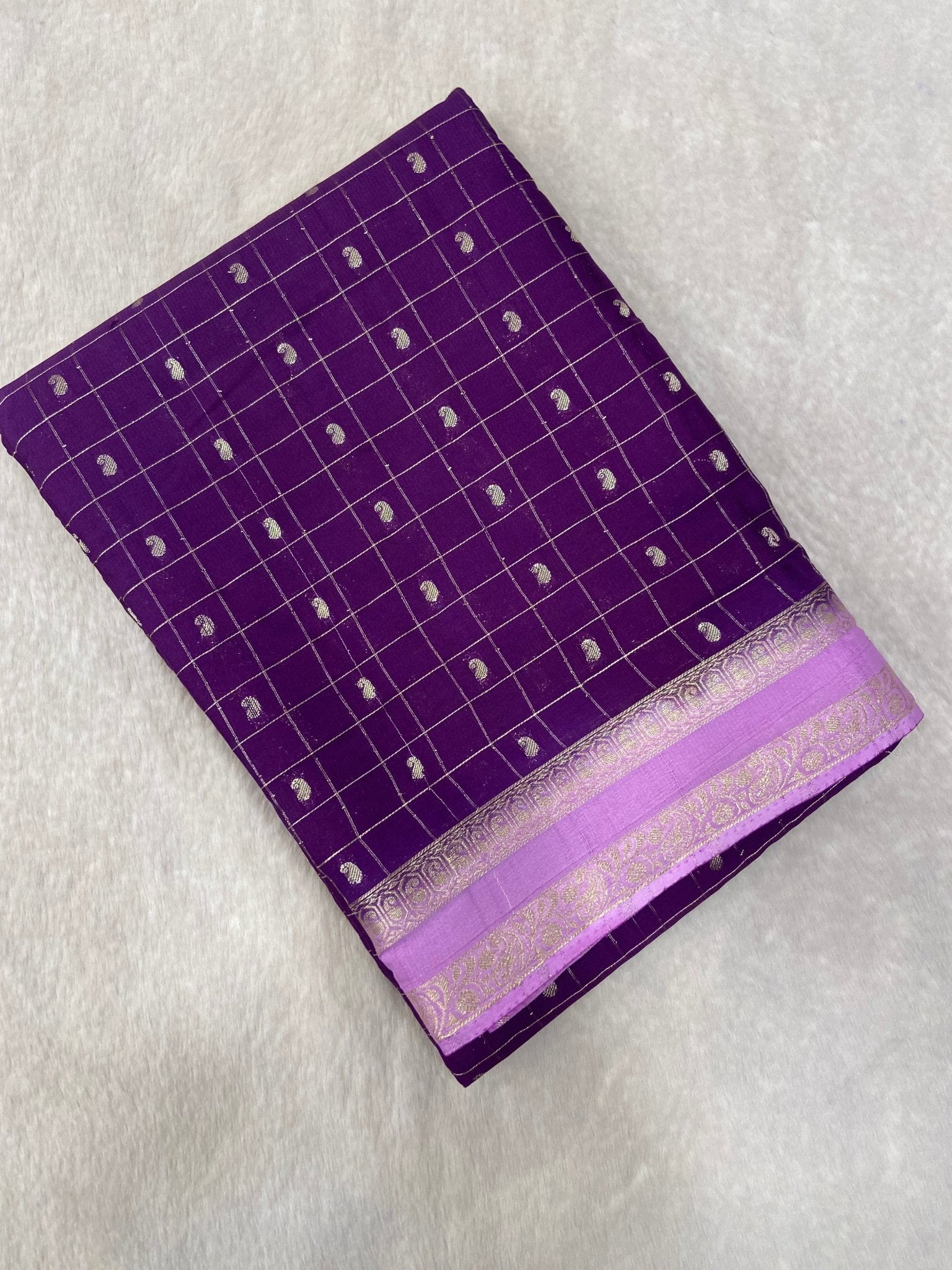 Premium Semi Mysore Crepe Silk Saree - Kanjeevaram Silk Mandir