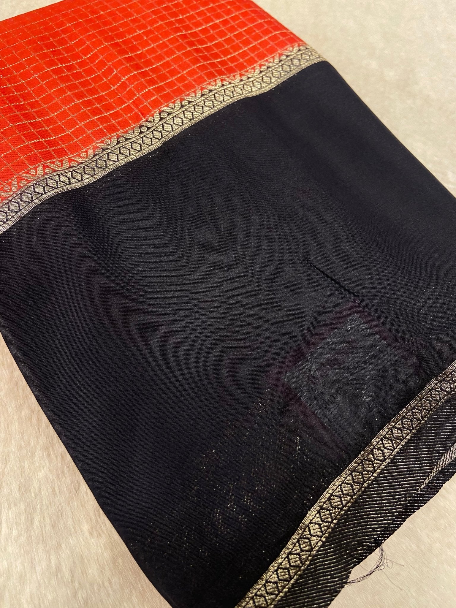 Premium Semi Mysore Crepe Silk Saree - Kanjeevaram Silk Mandir