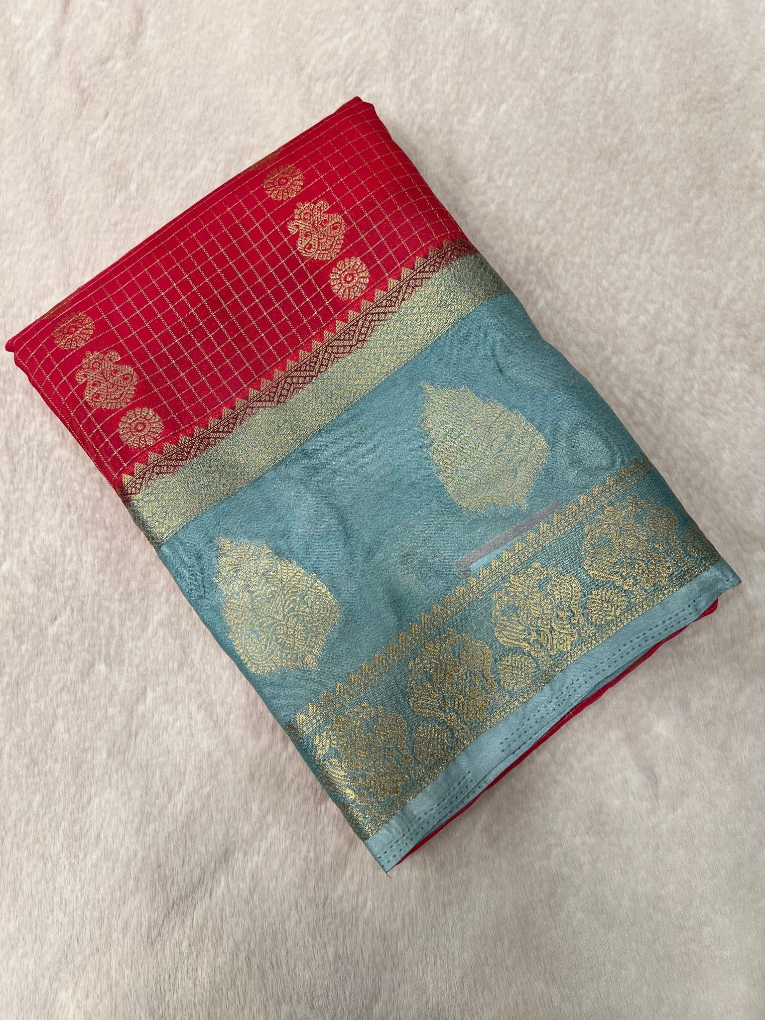 Premium Semi Mysore Crepe Silk Saree - Kanjeevaram Silk Mandir