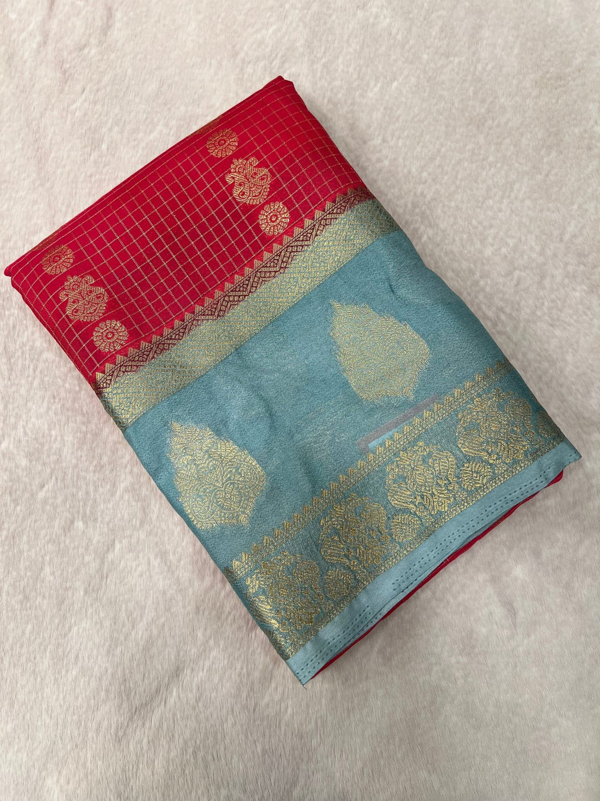 Premium Semi Mysore Crepe Silk Saree - Kanjeevaram Silk Mandir