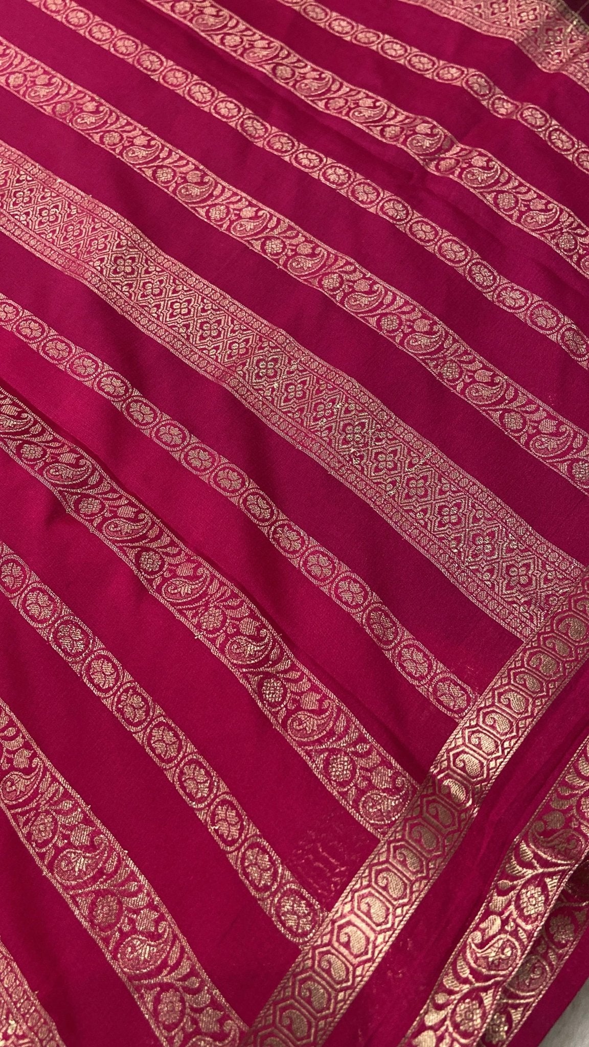 Premium Semi Mysore Crepe Silk Saree - Kanjeevaram Silk Mandir