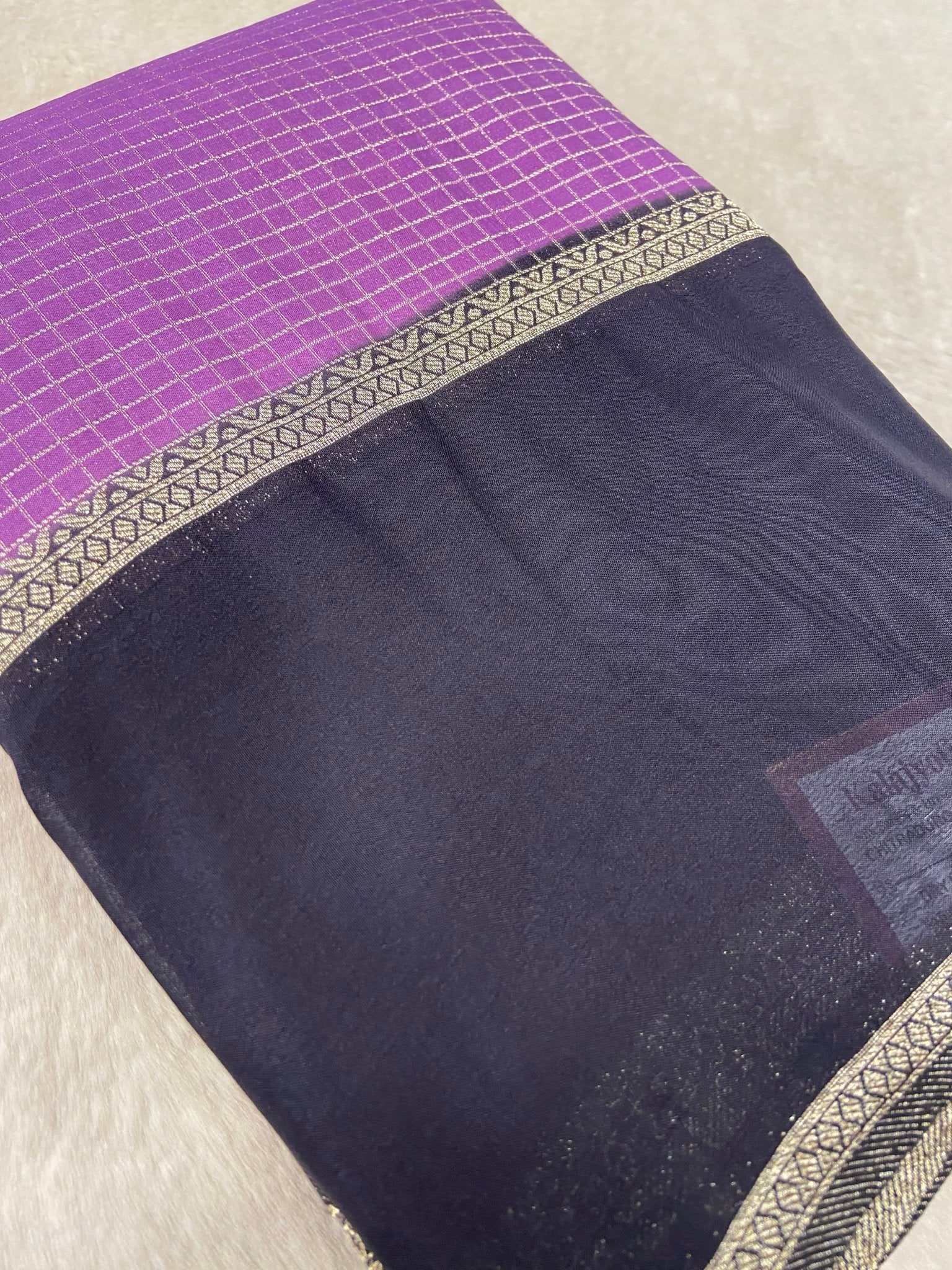Premium Semi Mysore Crepe Silk Saree - Kanjeevaram Silk Mandir