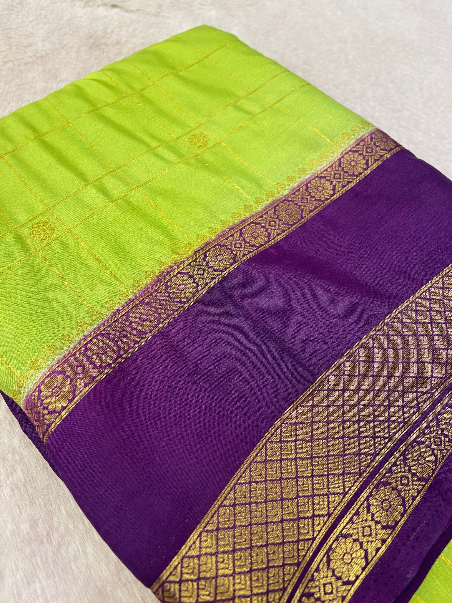 Premium Semi Mysore Silk Saree - Kanjeevaram Silk Mandir
