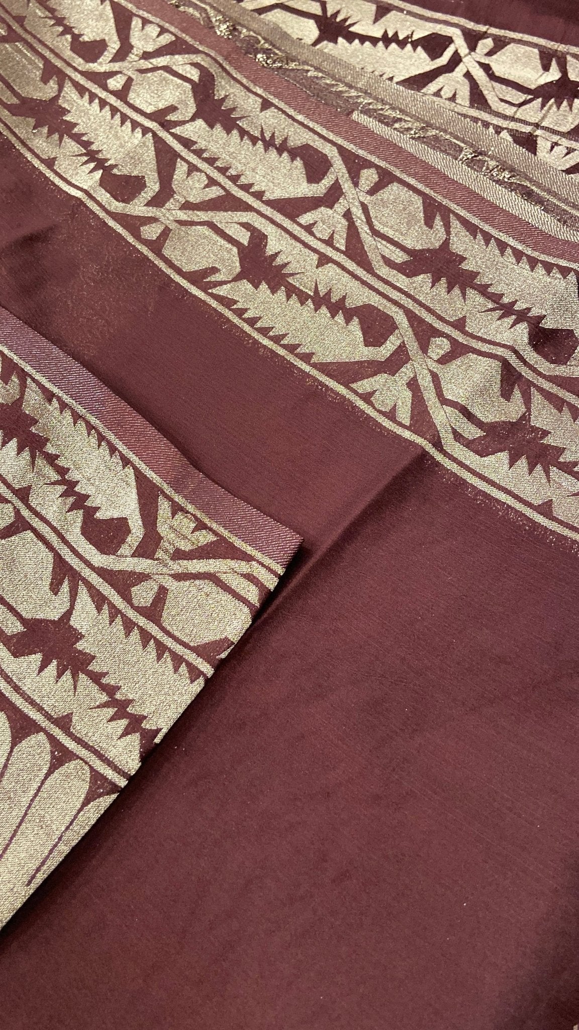 Premium Soft Chiffon Georgette Saree🤎 - Kanjeevaram Silk Mandir