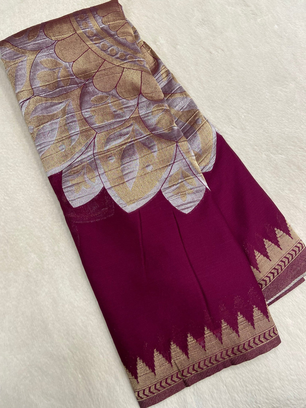 Premium Soft Chiffon Georgette Saree - Kanjeevaram Silk Mandir