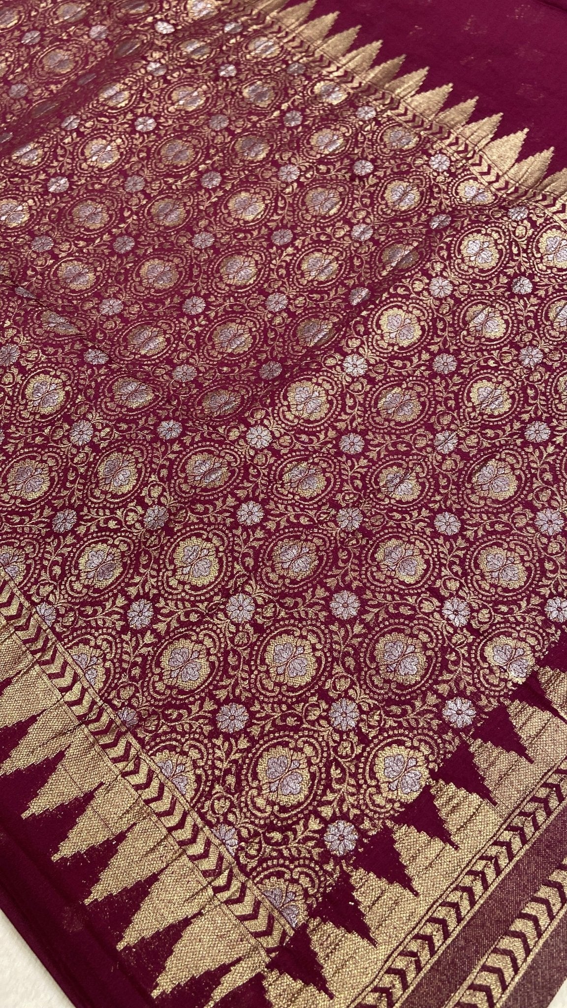 Premium Soft Chiffon Georgette Saree - Kanjeevaram Silk Mandir