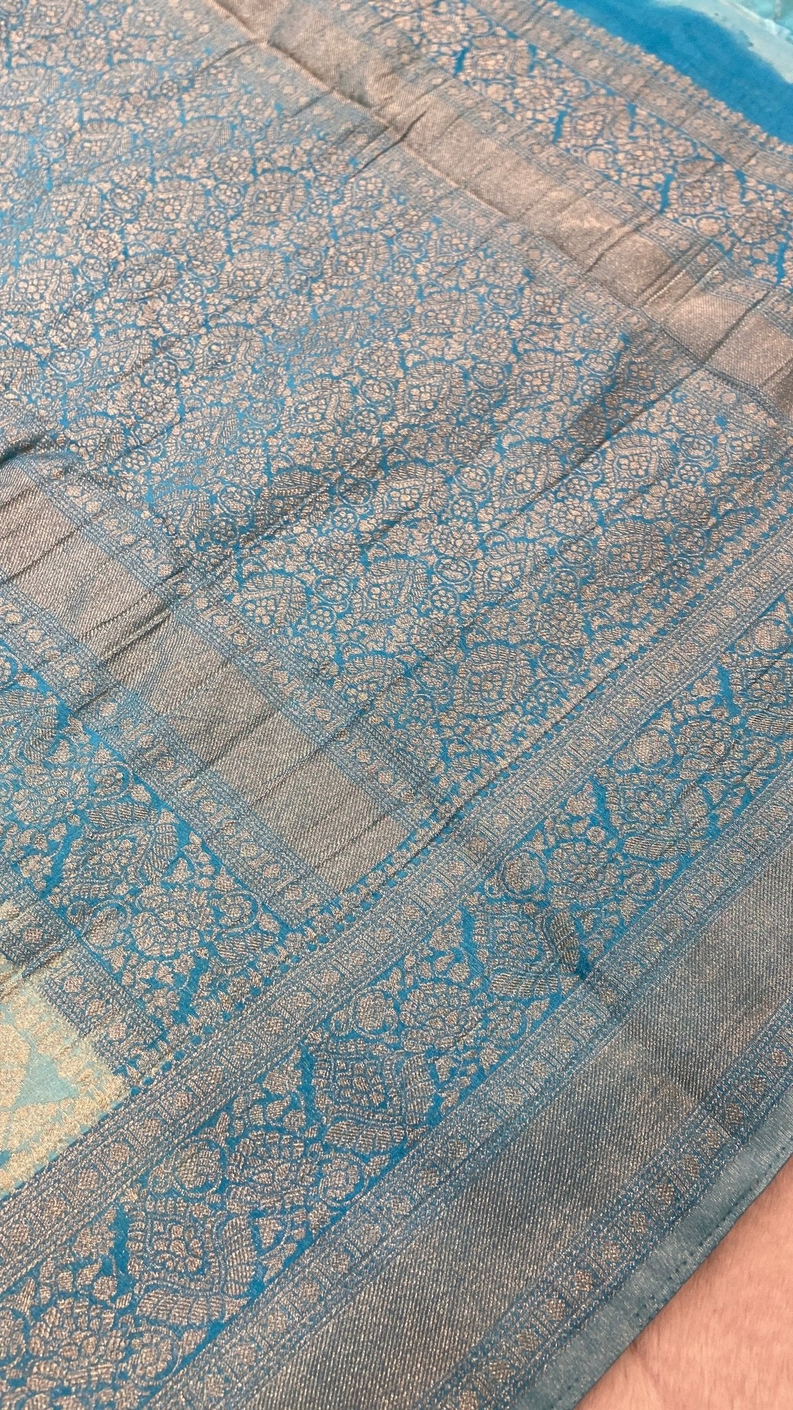 Premium Soft Georgette Saree🩵 - Kanjeevaram Silk Mandir