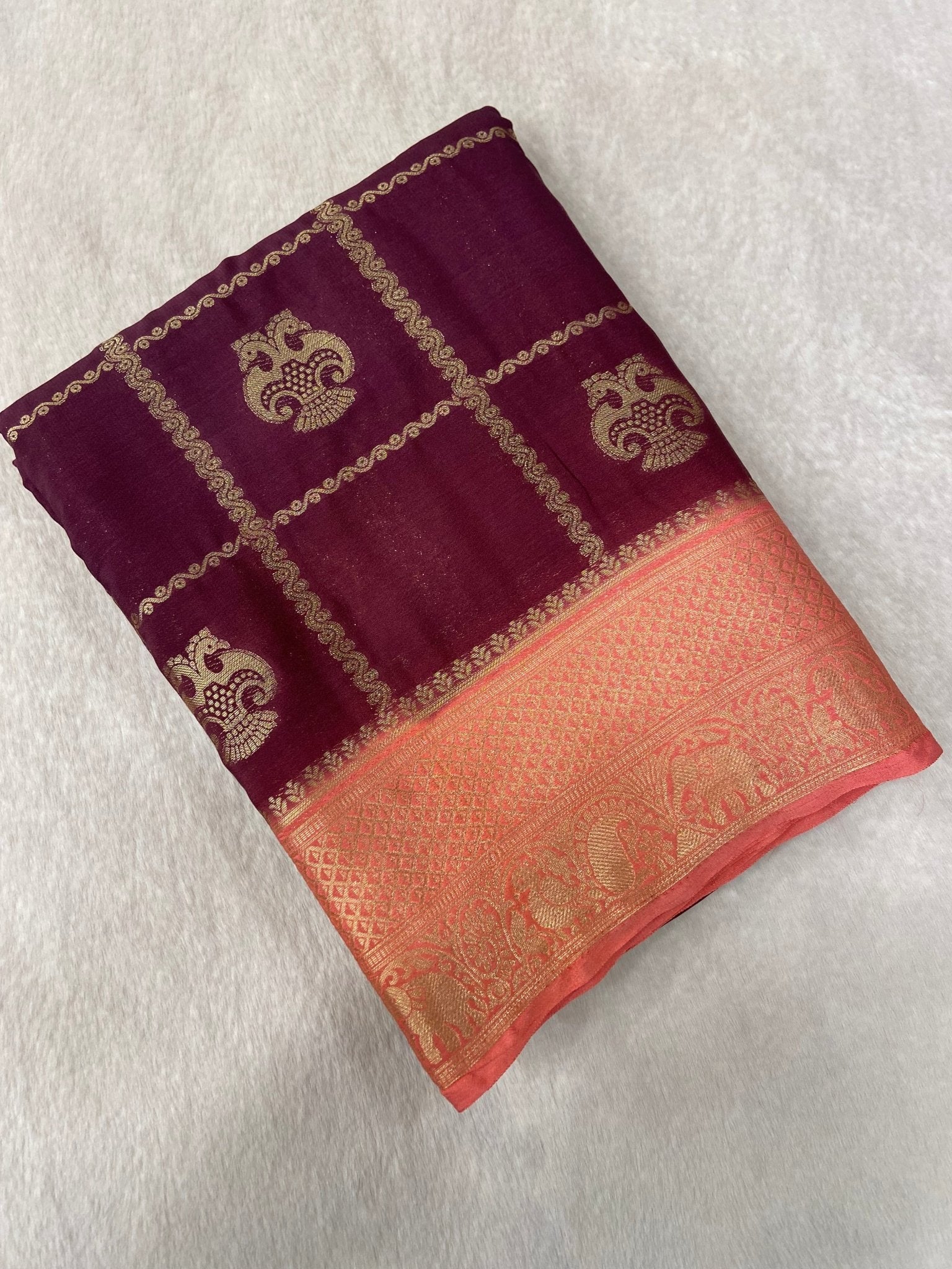 Premium Soft Georgette Saree - Kanjeevaram Silk Mandir