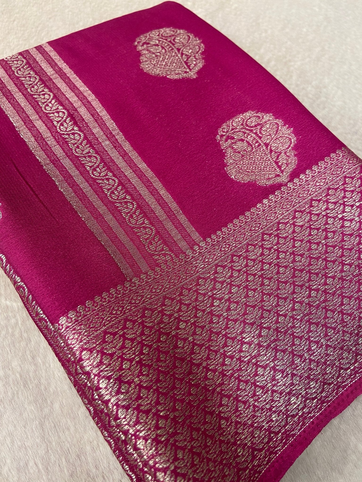 Premium Soft Georgette Saree - Kanjeevaram Silk Mandir