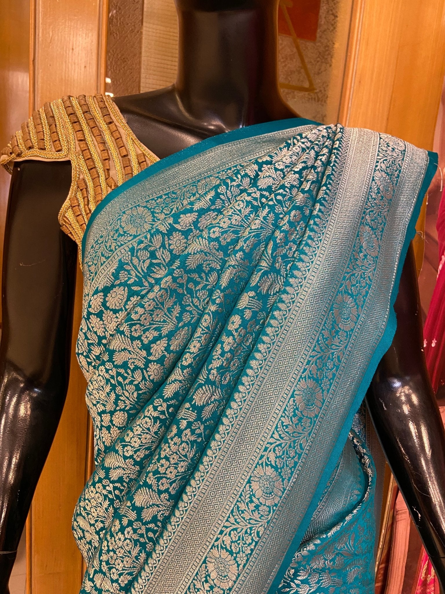 Premium Soft Georgette Saree - Kanjeevaram Silk Mandir